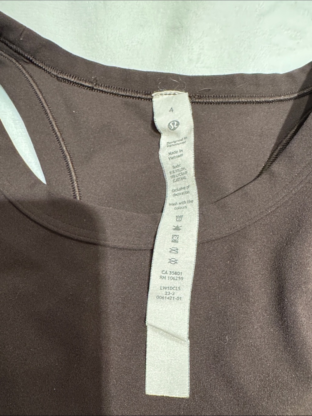 Lululemon Brown Racerback Tank Top - Picture 3 of 3